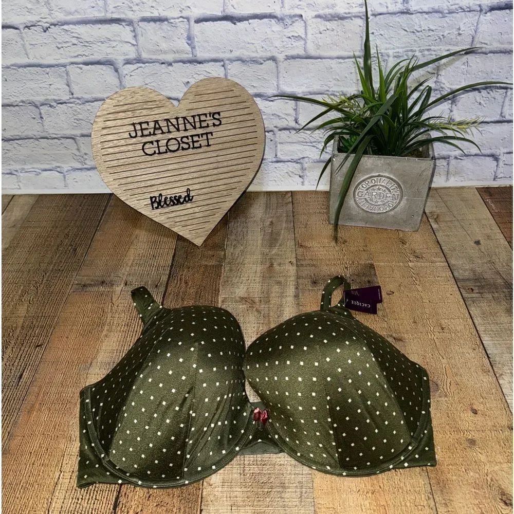 NWT CACIQUE INTUITION PLUNGE Underwire Lined Bra 44 H